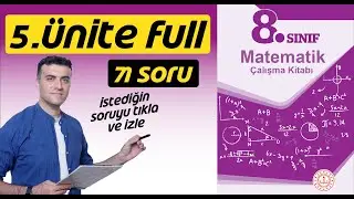 8.sınıf Çalışma Kitabı Matematik 5.Ünite Full Çözümleri LGS
