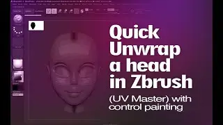 Quick Unwrap a head in Zbrush (UV Master) with control painting