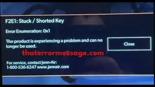 F2E1 - Stuck Shorted Key (JennAir)