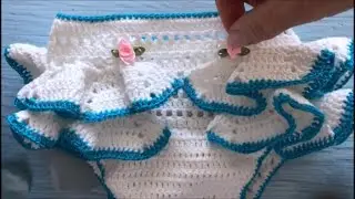 33 . Master class Crochet panties with frills 