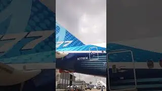 The Boeing livery on the 777X