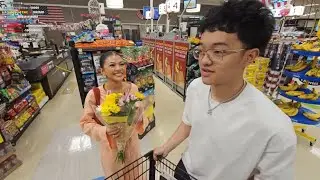 Jason Gives Alzeah Flowers