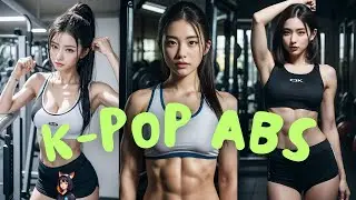 AI Look Book [4K]  #AI K-pop idol Female sexy Training clothing Beautiful abs in the gym  #lookbook