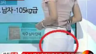 韩女主播金敏智穿透视装播奥运_网友替她脸红