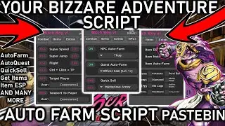 [NEW] YBA Script GUI / Hack (Item Farm + Get All Stands And Auto farm) *PASTEBIN 2022*