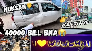 40k ka nuksan / car crash / ns 200 & gt 650 ka puja saath me