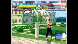 MUGEN MK2 Johnny Cage (me) VS Homer Simpson