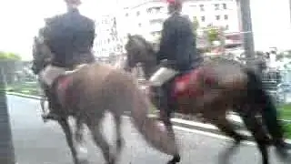 La caballería de Irún cargando...