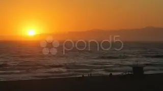Venice Beach Sunset Timelapse. Stock Footage