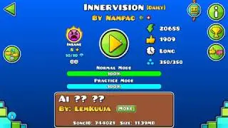 [GD] INNERVISION BY NAMPAC (DAILY LEVEL) (ALL COINS) | GEOMETRY DASH 2.11