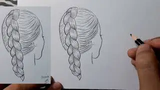 как рисовать косу