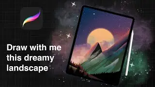 Draw with me this dreamy landscape ❤️