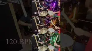 Pt. 2 it’s crazy what a 1 BPM difference can make over time… ⏳⌛️⏳ #drum #drums #time #music #guitar