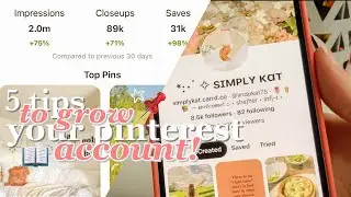 📌 - 5 tips to grow your pinterest account FAST in 2021 ˗ˏˋ how i got 1M+ monthly viewers!  ˎˊ˗