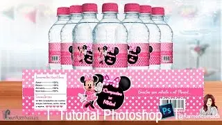 Etiquetas botella Minnie//Tutorial Photoshop. Candybar