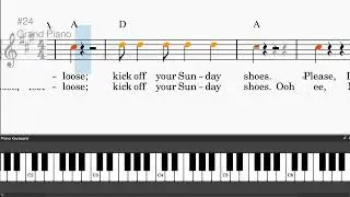 Footloose by Kenny Loggins - Easy piano tutorials with leadsheet and chords