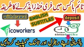 How to add funds in timebucks | picoworkers withdrawal, timebucks deposit details| english subtitles