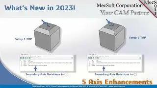 5 Axis Enhancements in RhinoCAM & VisualCAM 2023