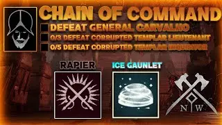 New World Chain of Command - Rapier/Ice Gauntlet Gameplay - Solo Brightwood Quest Level 27