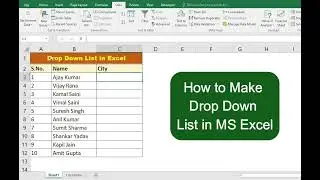 Quickly Create Drop down List in Excel in Hindi #shorts