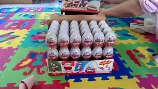 72 Kinder Surprise Eggs box unboxing! Überraschungs eier