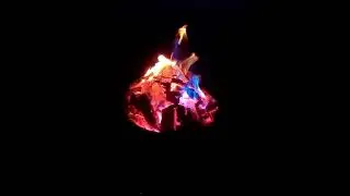 Beautiful relaxing coloured rainbow flames fire 