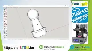 Pion tekenen met sketchup
