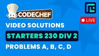CodeChef Starters 230 | Video Solutions - A to D | by Hariom Singh | TLE Eliminators