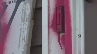 Red spray paint covers homes and businesses in Lisbon
