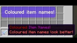 Minecraft Coloured Custom Item Names Tutorial!