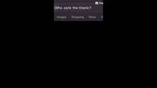 Who sank the titanic???