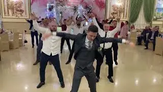 Hot dance from the groom and friends at the wedding