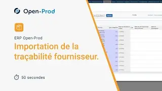 Stock - Importation de la traçabilité fournisseur