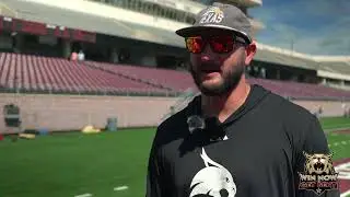 "All positions are competing" | TXST HC GJ Kinne speaks to the media after fall practice
