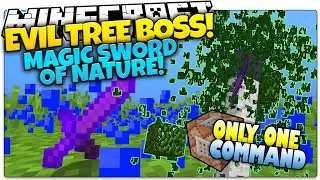 Minecraft | EVIL MAGIC TREE BOSS | Sword Of Nature | Only One Command (One Command Creation)