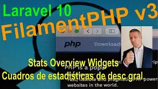 19.- Stats Overview Widget, Cuadros de descripción General - Filamentphp v3 Laravel v10