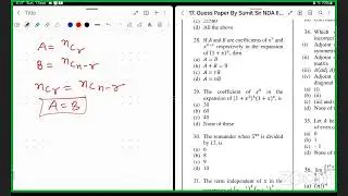 IMPORTANT QUESTIONS FOR NDA EXAM