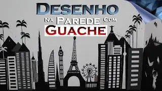 DESENHO NA PAREDE com Guache