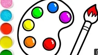 paint brush | drawing colour board | Bolalar uchun rangli rasam chizish