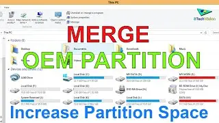 Merge OEM HDD Partition || Delete and Use Recovery partition