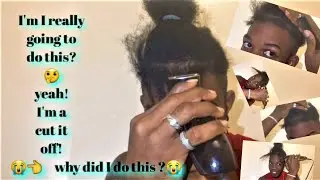 Giving myself a hair cut 🤔 I think I fuck it up😭..
