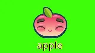 Alphabet apple green screen /animation alphabet green screen