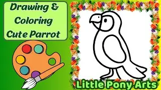 How To Draw Cute Parrot 🤩🦜rasm chizish🦜Жеңіл сурет салу🦜Easy Parrot Drawing &Coloring For Kids#art