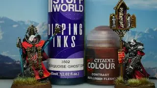 Painting Adepta Sororitas in Contrast and Dipping inks