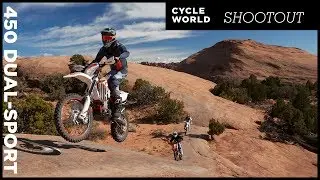 Honda CRF450L vs. KTM 500 EXC-F vs. Husqvarna FE 450 vs. Beta 430 RR-S | 450 Dual-Sport Comparison