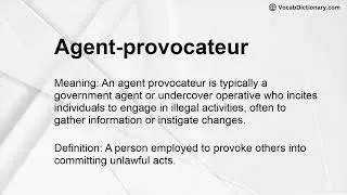 Agent-provocateur Meaning