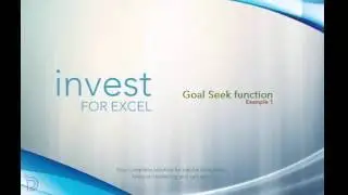 Goal Seek tutorial Example 1