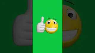 Like emoji 3D green screen 