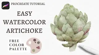 How to Paint Watercolor Artichokes in Procreate | Coloring Tips in Procreate | Digital Art
