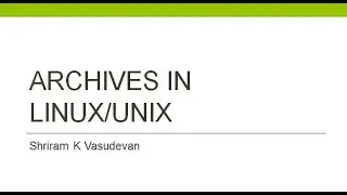 Archives in Linux / Unix